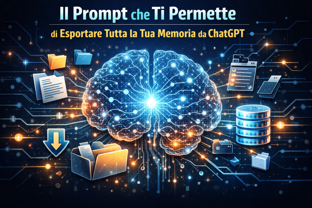 Esportare la memoria di ChatGPT: guida pratica + prompt pack